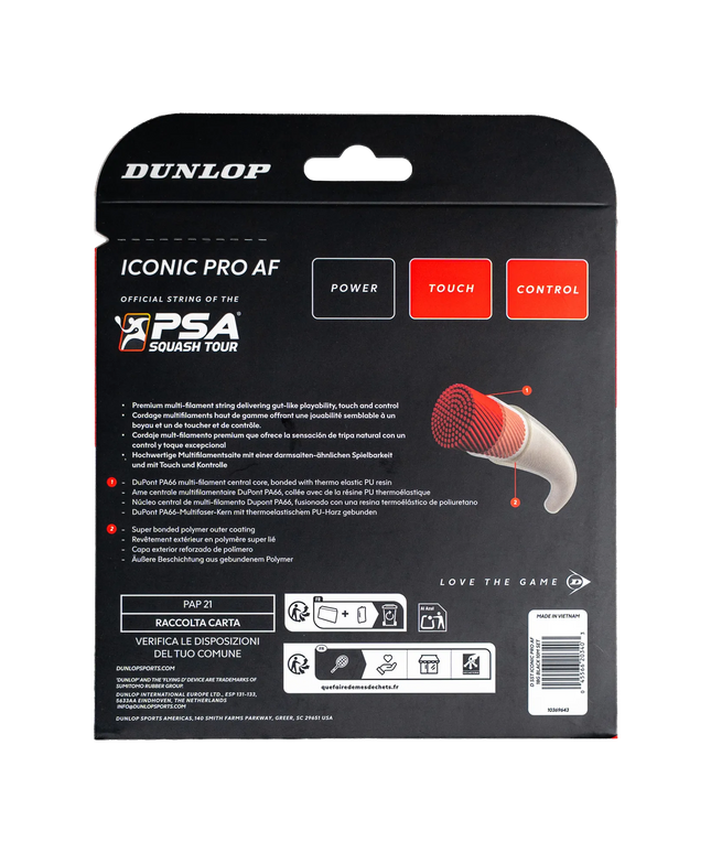 Dunlop Iconic Pro AF 1.18 mm - String Set back