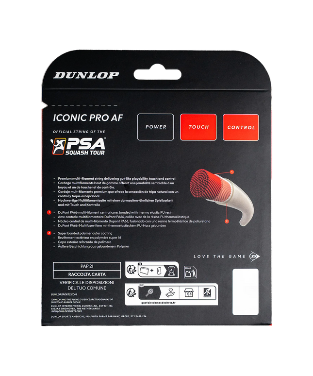 Dunlop Iconic Pro AF 1.22 mm - String Set back