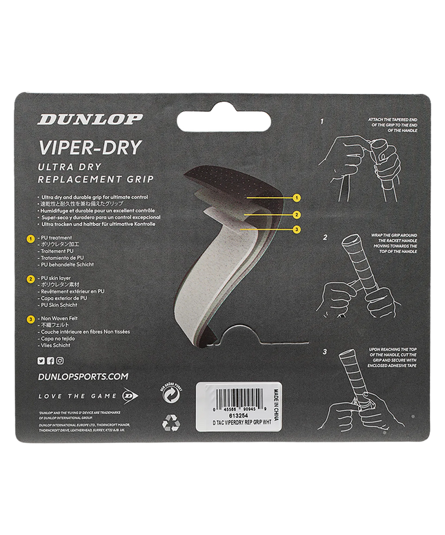 Dunlop Viper Dry Grip white back 613254