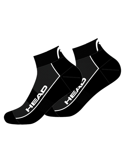 Head Performance Quarter Socks black technical drawing